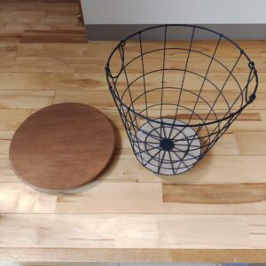 Basket with lid removed