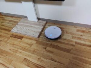 completed stand cover and robot vacuum