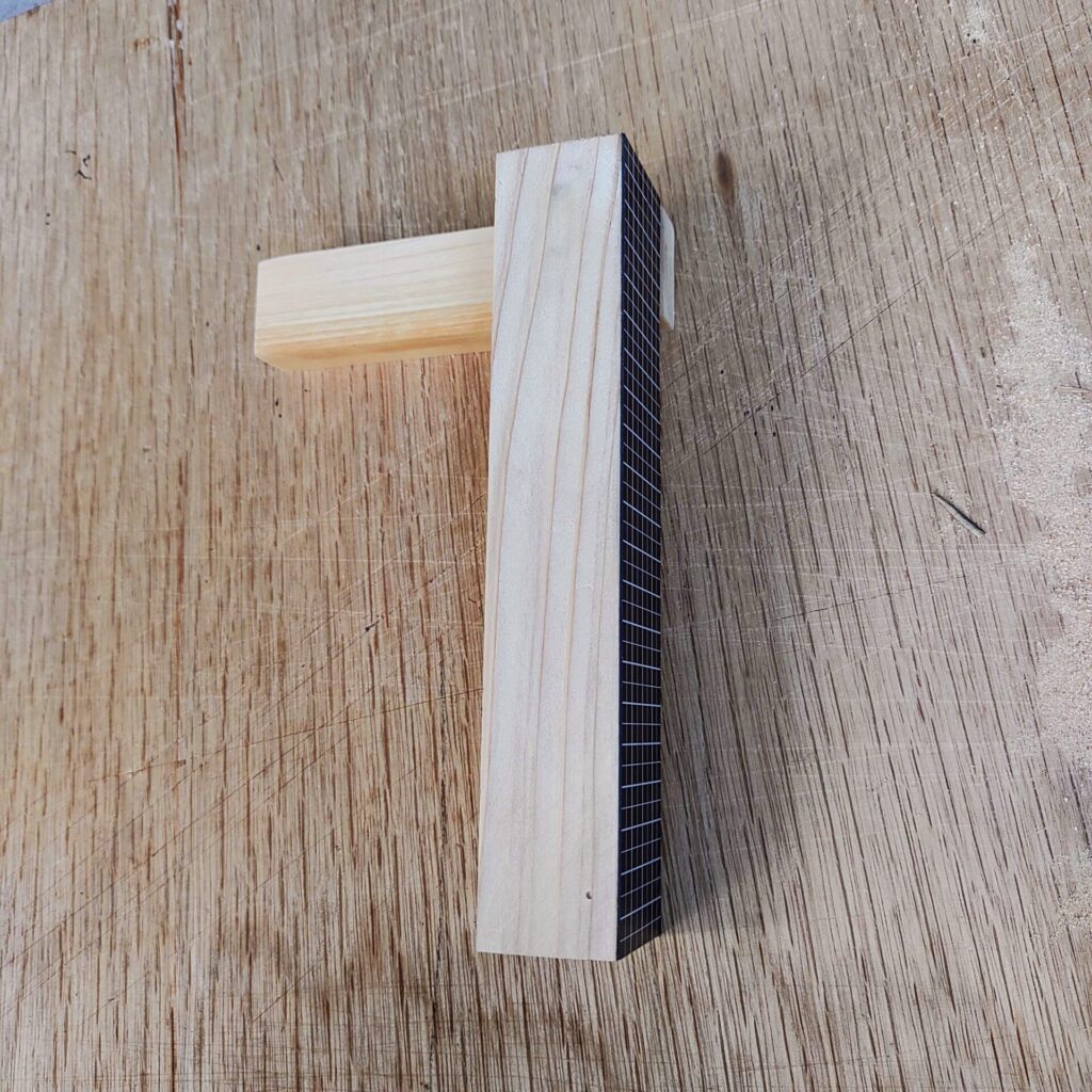 self-made right angle cutting jig